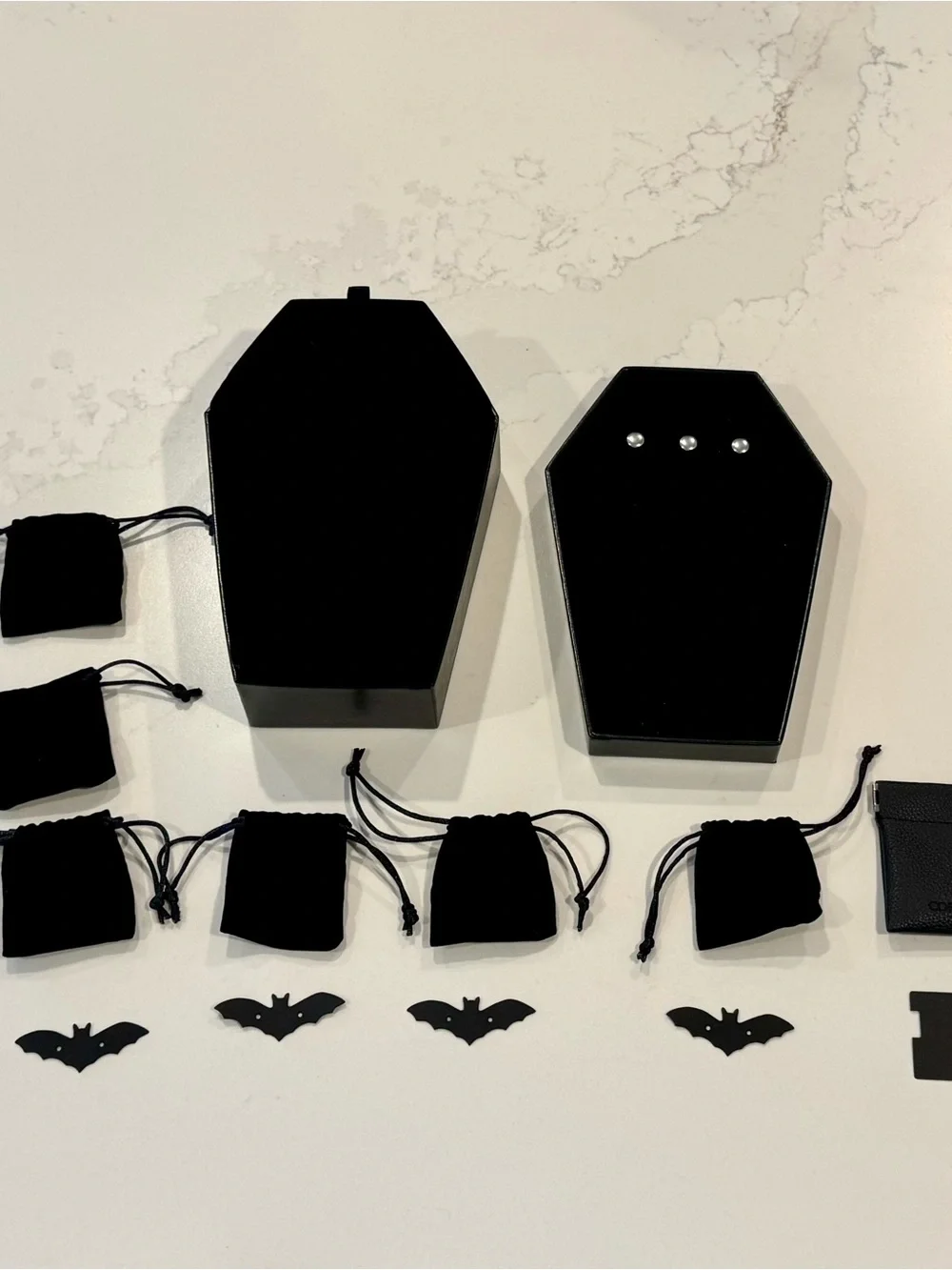 Cords Club 2025 Halloween Advent Jewelry Box Black Velvet Coffin 13 Pieces